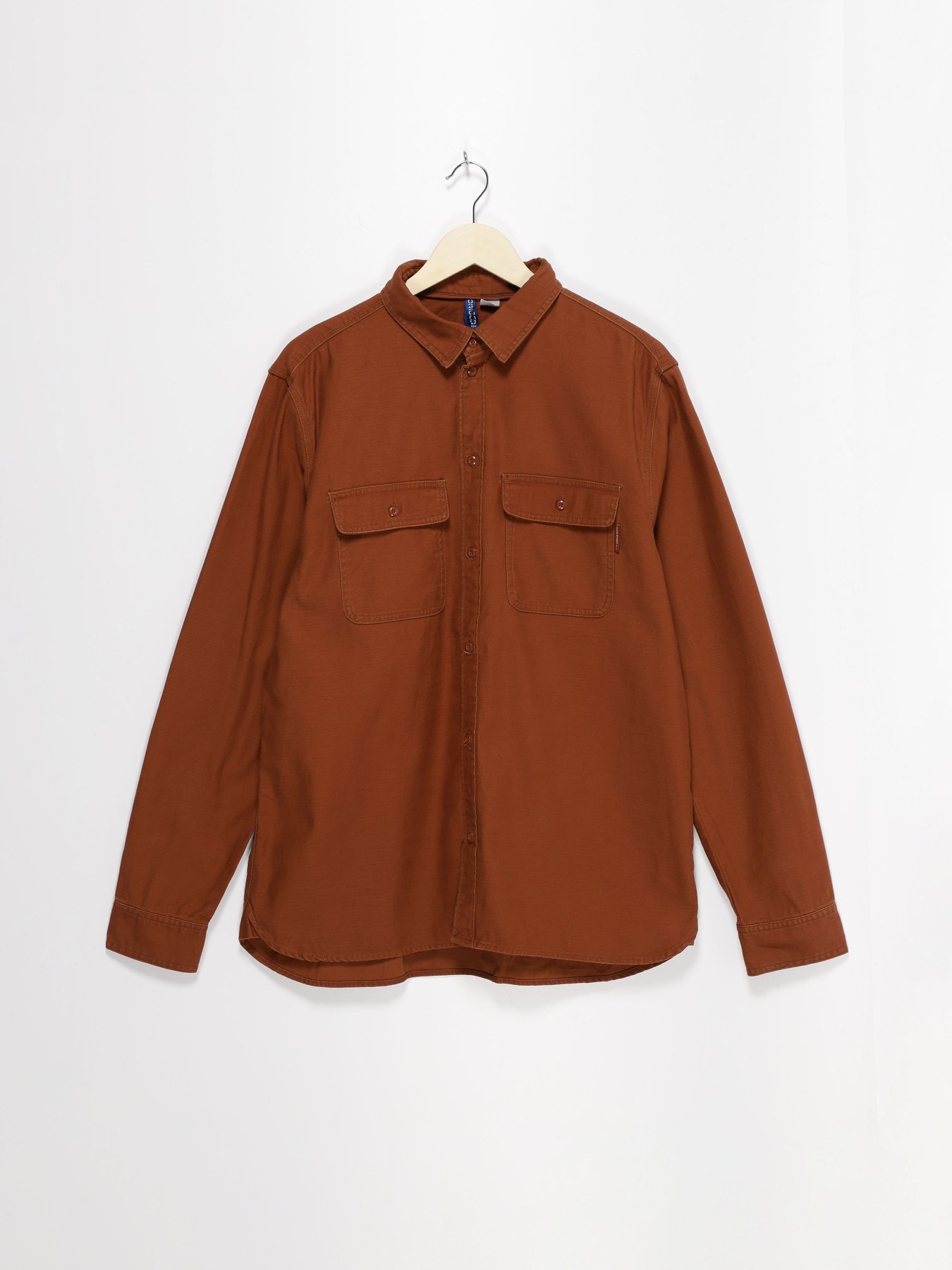 Рубашка H&M модель 0379457_коричневий Фото