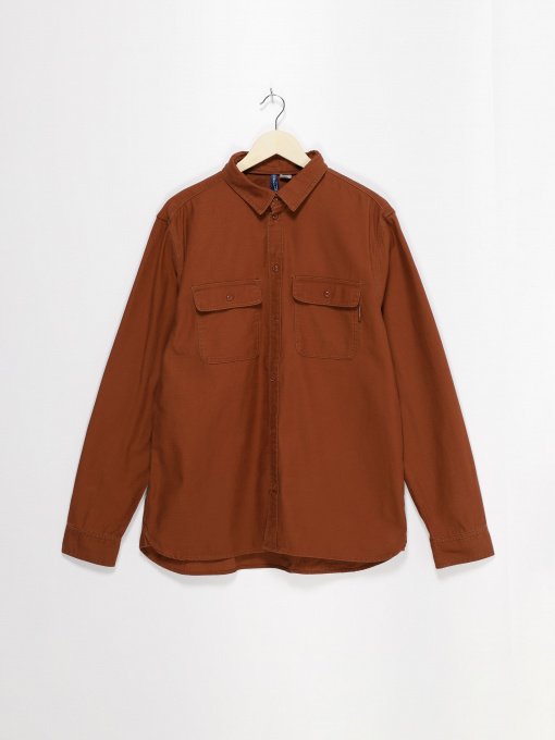 Рубашка повседневная H&M модель 0379457_коричневий Фото