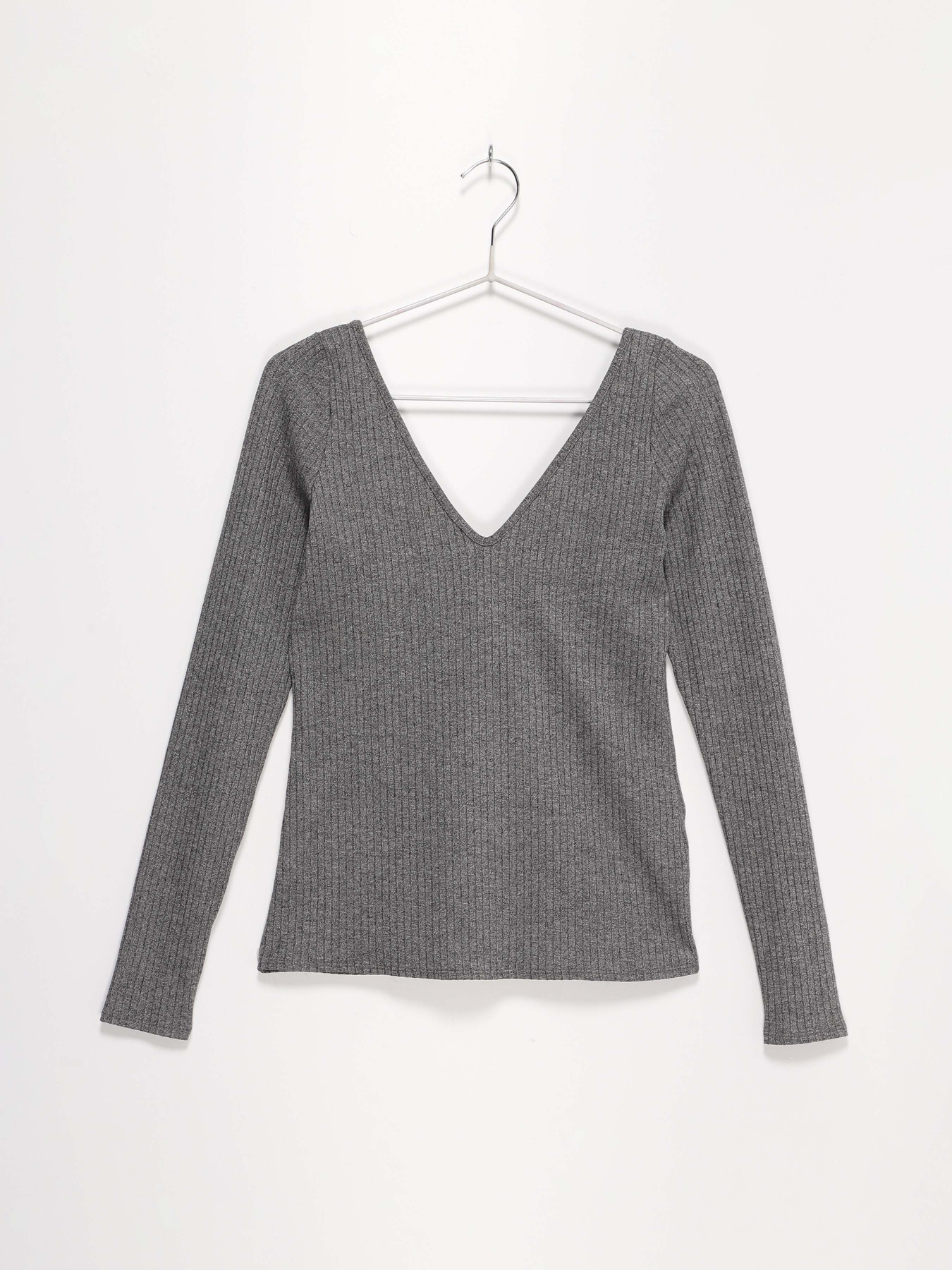 Лонгслів H&M модель 0381439_сірий Лонгслів H&M модель 0381439_сірий Фото