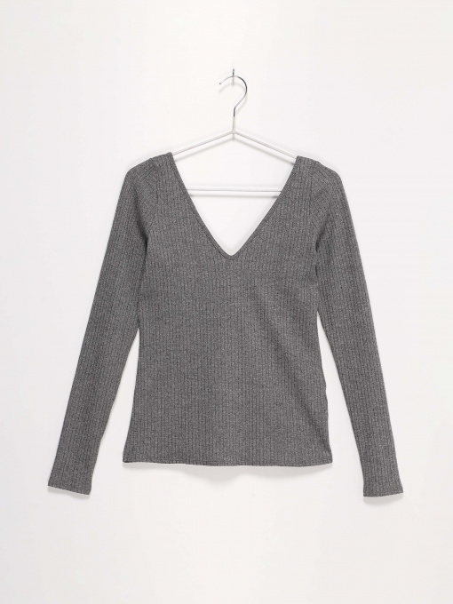 Лонгслів H&M модель 0381439_сірий Фото