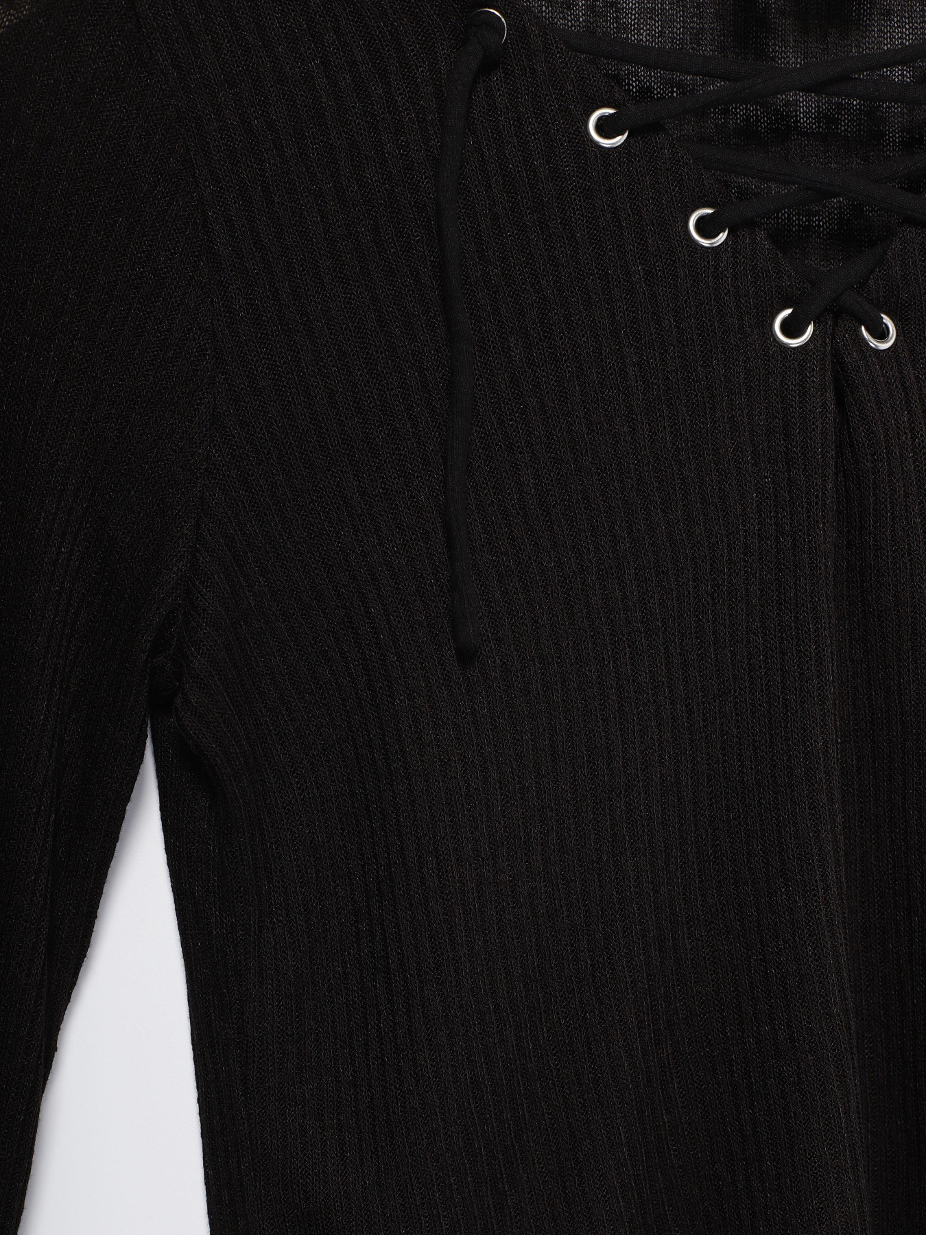 Лонгслив H&M модель 0382746_чорний Фото