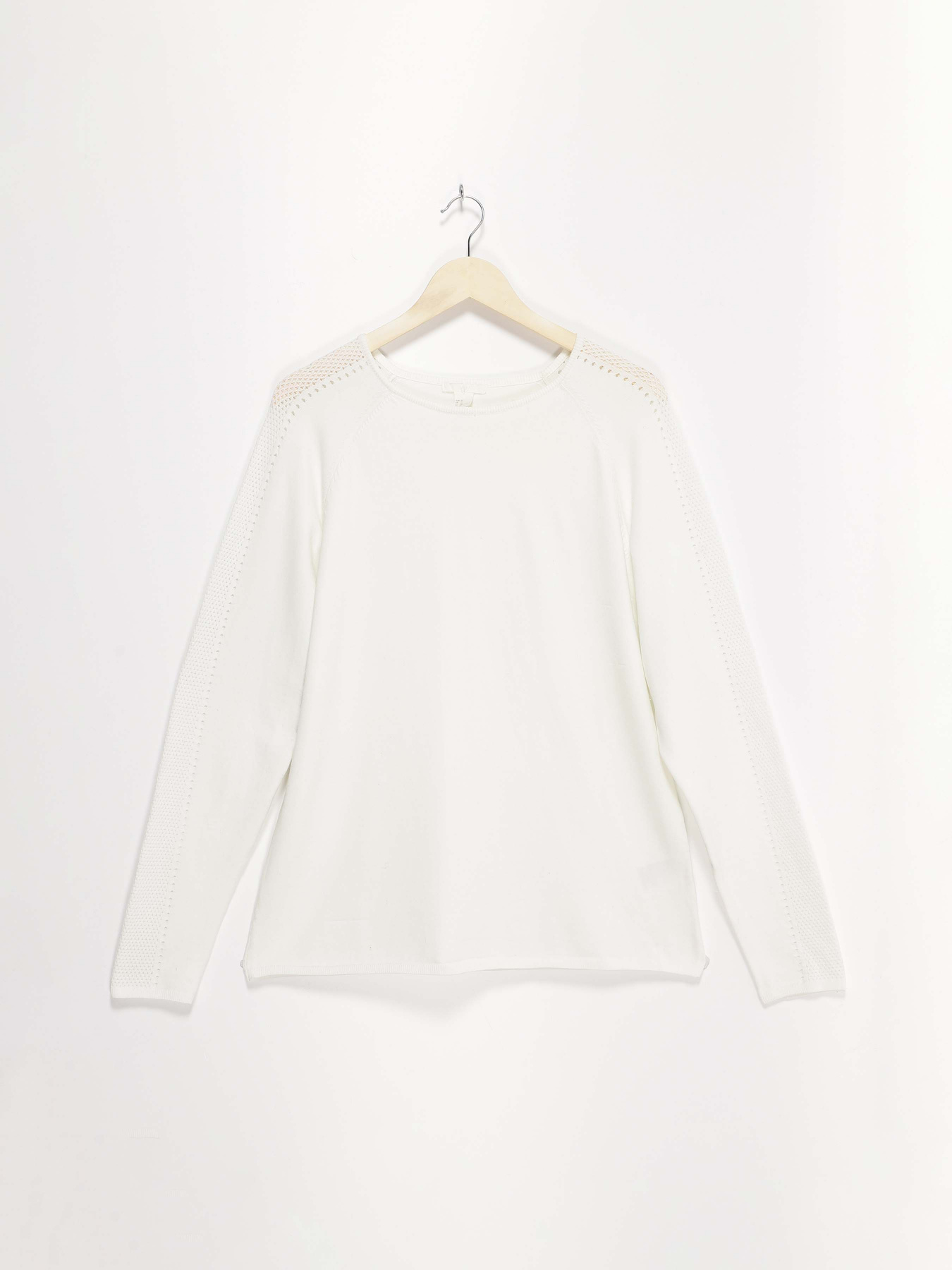 Лонгслив H&M модель 0390633_білий Фото