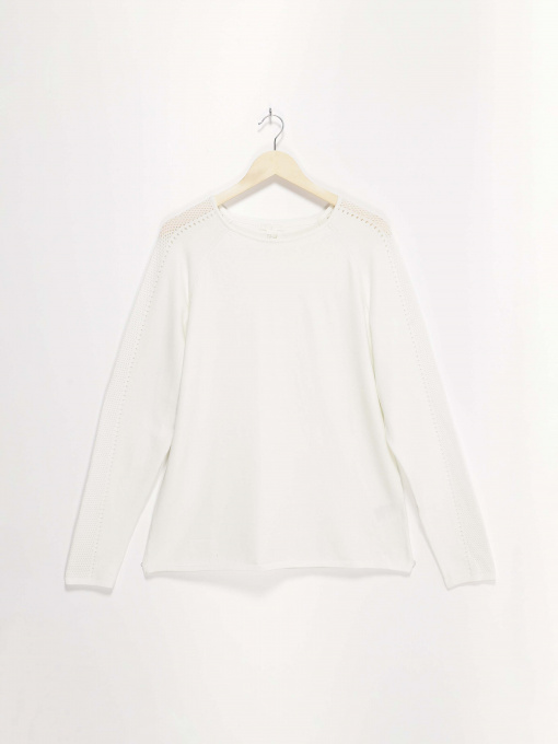 Лонгслів H&M модель 0390633_білий Фото