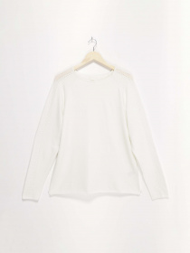 Лонгслів H&M модель 0390633_білий Фото