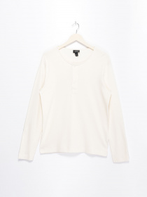 Лонгслів H&M модель 0393532_молочний Фото