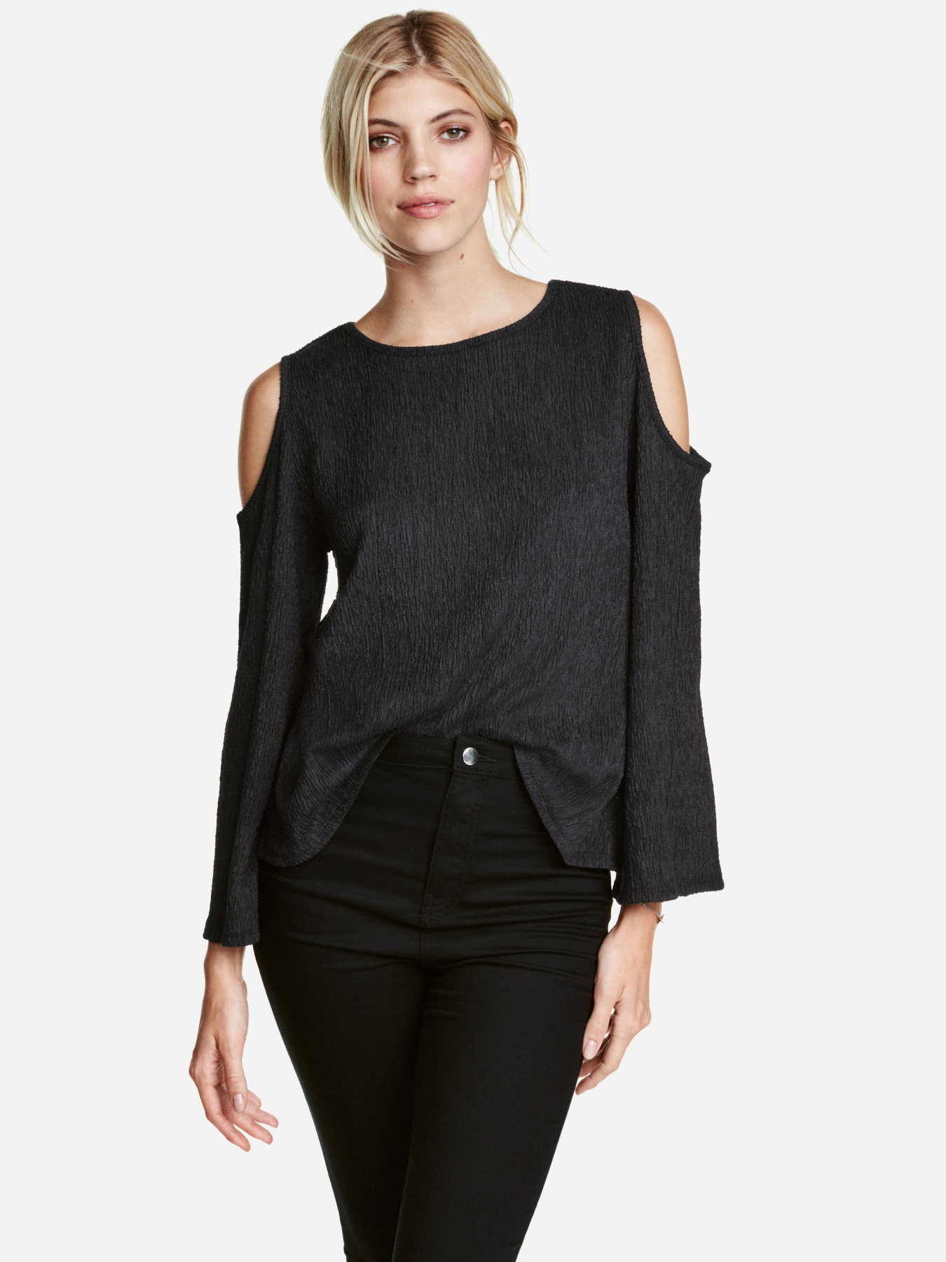 Блуза H&M модель 0398623_чорний Фото