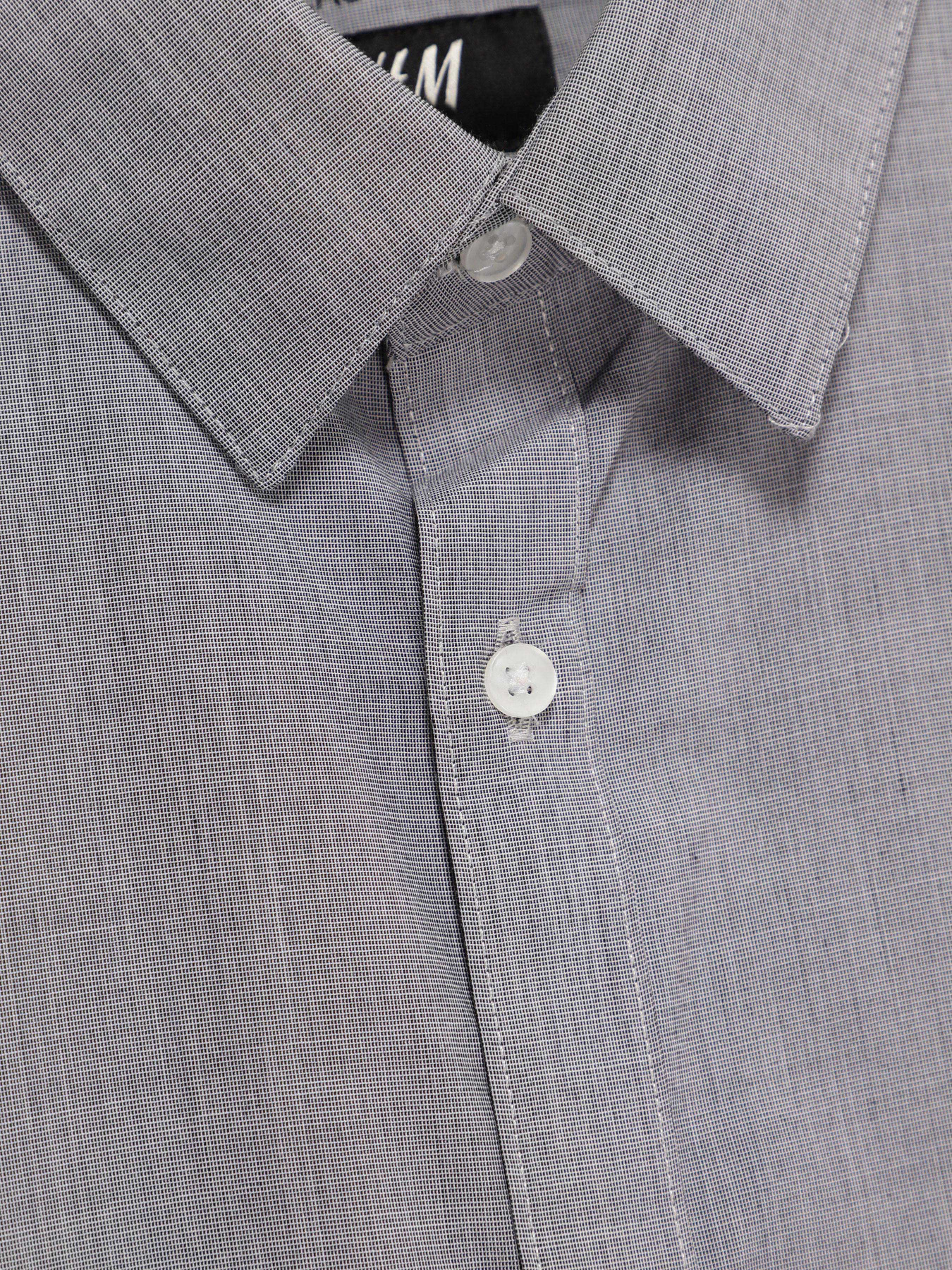 Рубашка повседневная H&M модель 0400531_сірий Рубашка повседневная H&M модель 0400531_сірий Фото