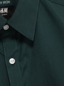 Сорочка повсякденна H&M модель 0400531_т.зелений Фото