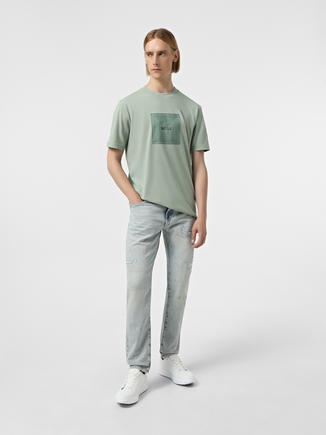 Зауженные джинсы Boss модель 50537835-455 Фото