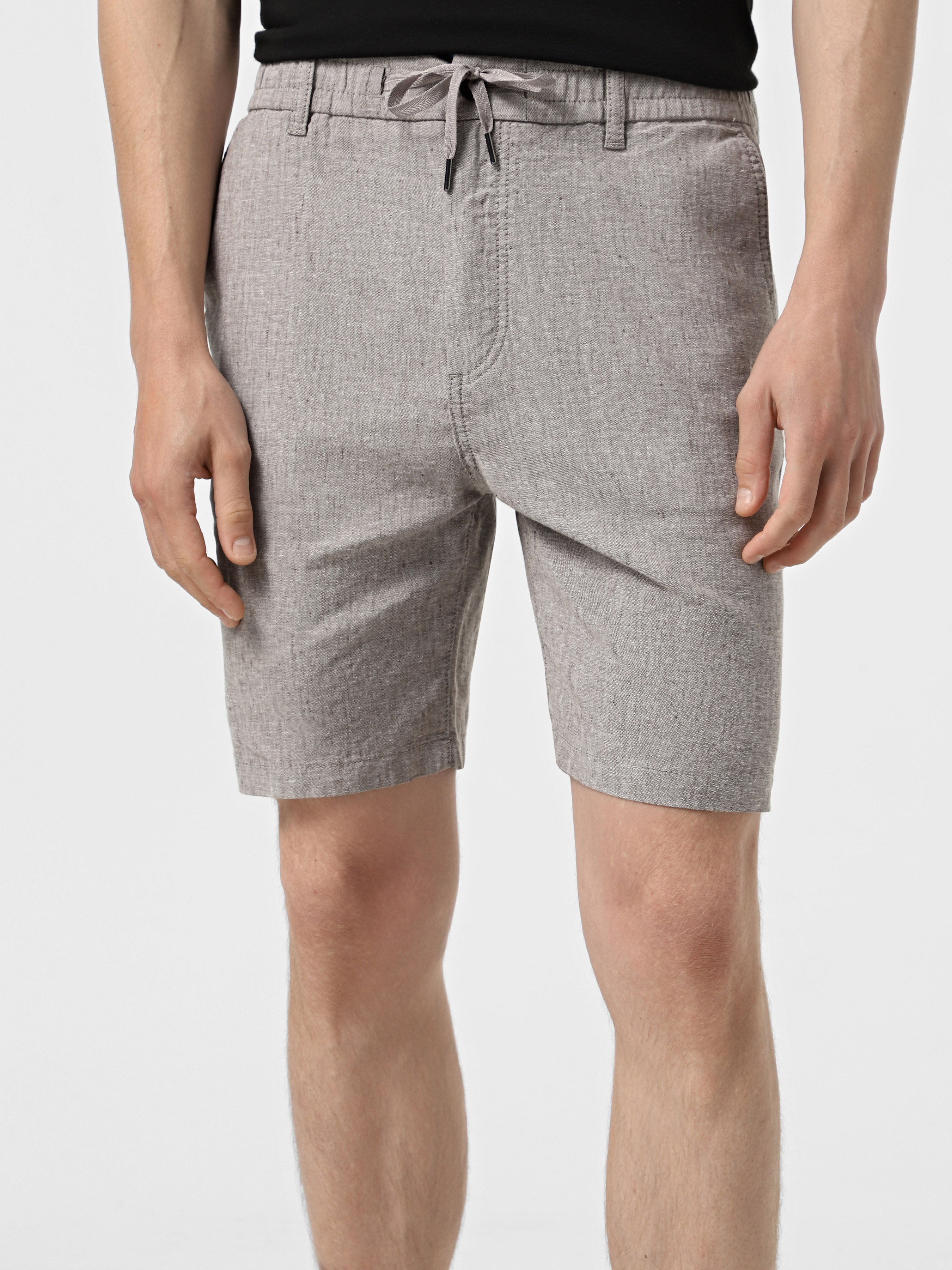 Чоловічі Повсякденні шорти Boss  (HO1131) колір коричневий, матеріал ліоцелл