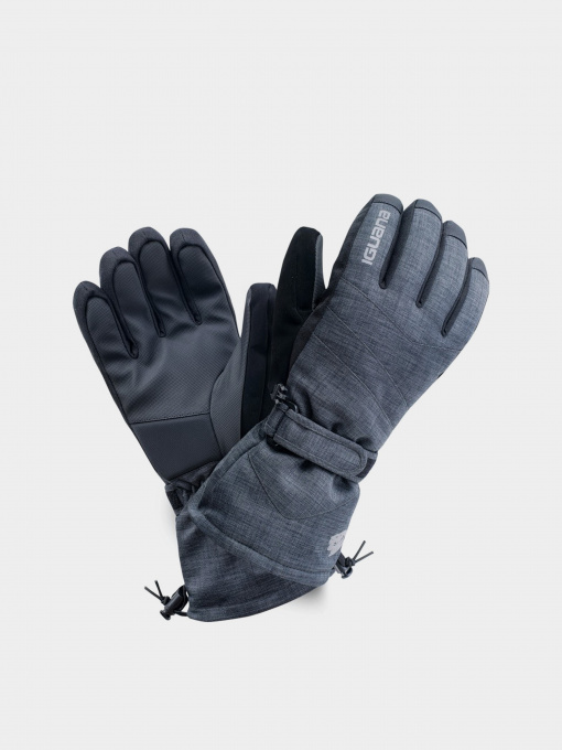 Перчатки Iguana Axel модель AXEL-DARK GREY MELANGE/BLACK Фото