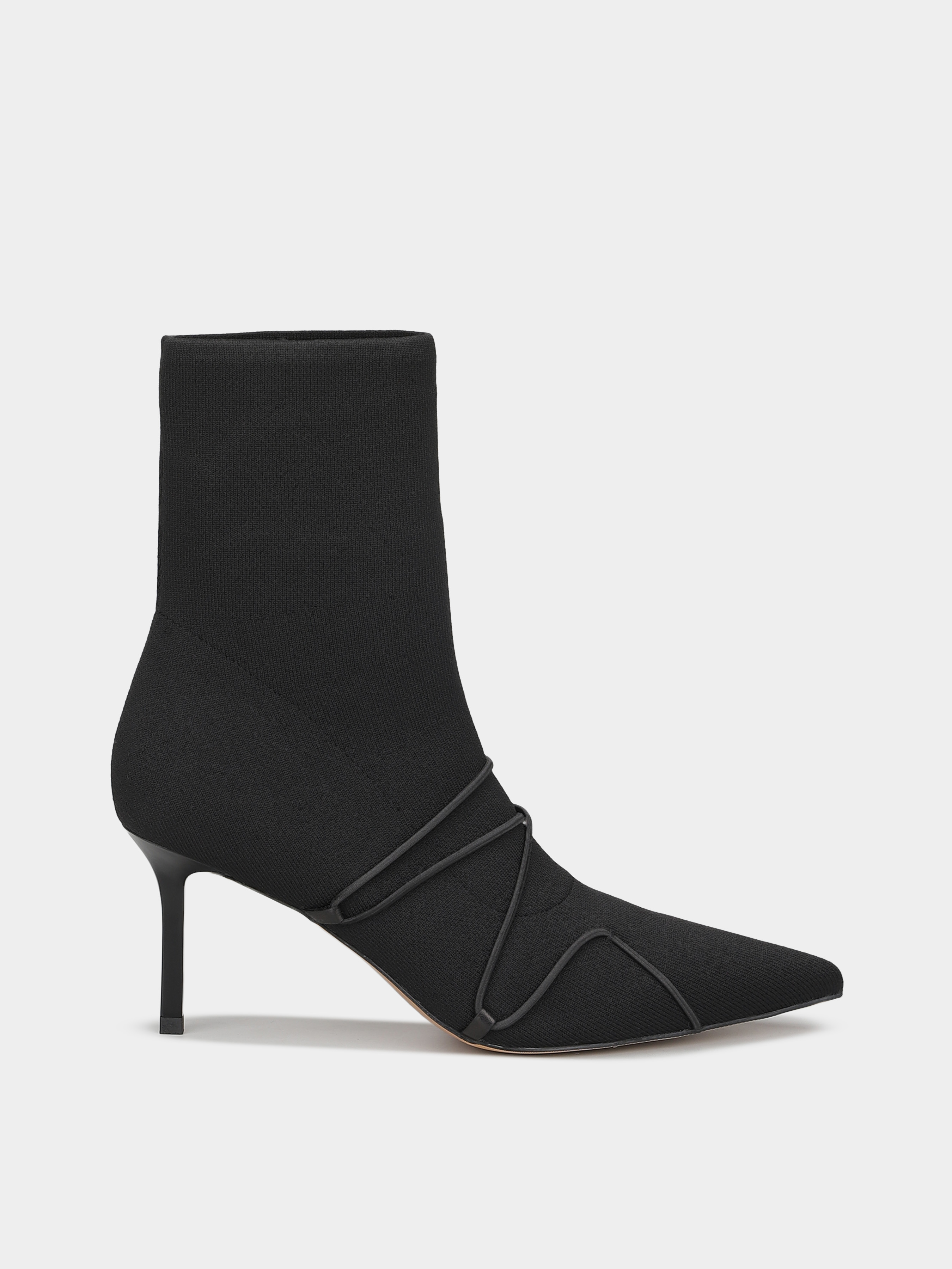 Жіночі Ботильйони GENDERLESS x INTERTOP  (INT33) колір чорний, матеріал текстиль