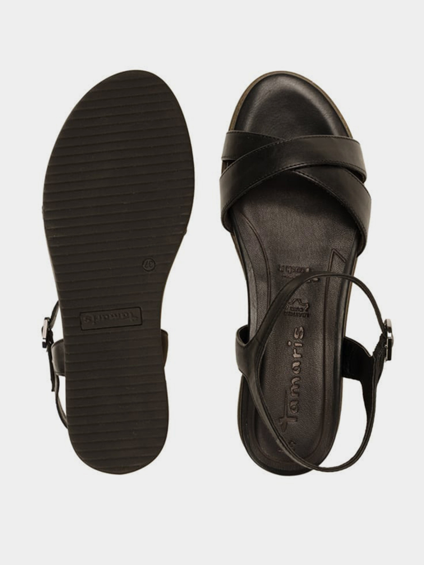 Босоніжки Tamaris модель 1-1-28225-26 903 BLACK LEATHER Босоніжки Tamaris модель 1-1-28225-26 903 BLACK LEATHER Фото