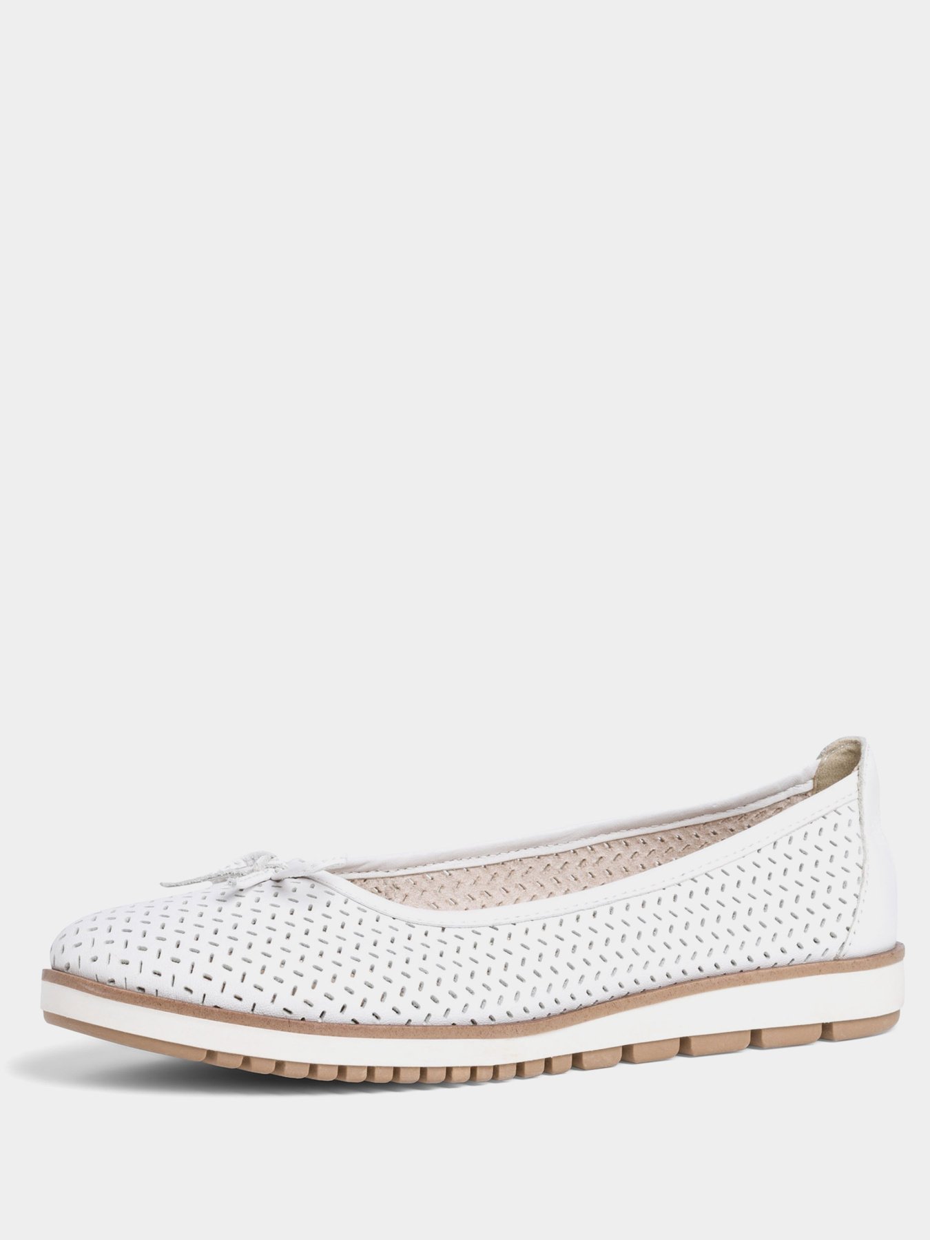 Балетки Tamaris модель 1-1-22121-26 117 WHITE LEATHER Фото