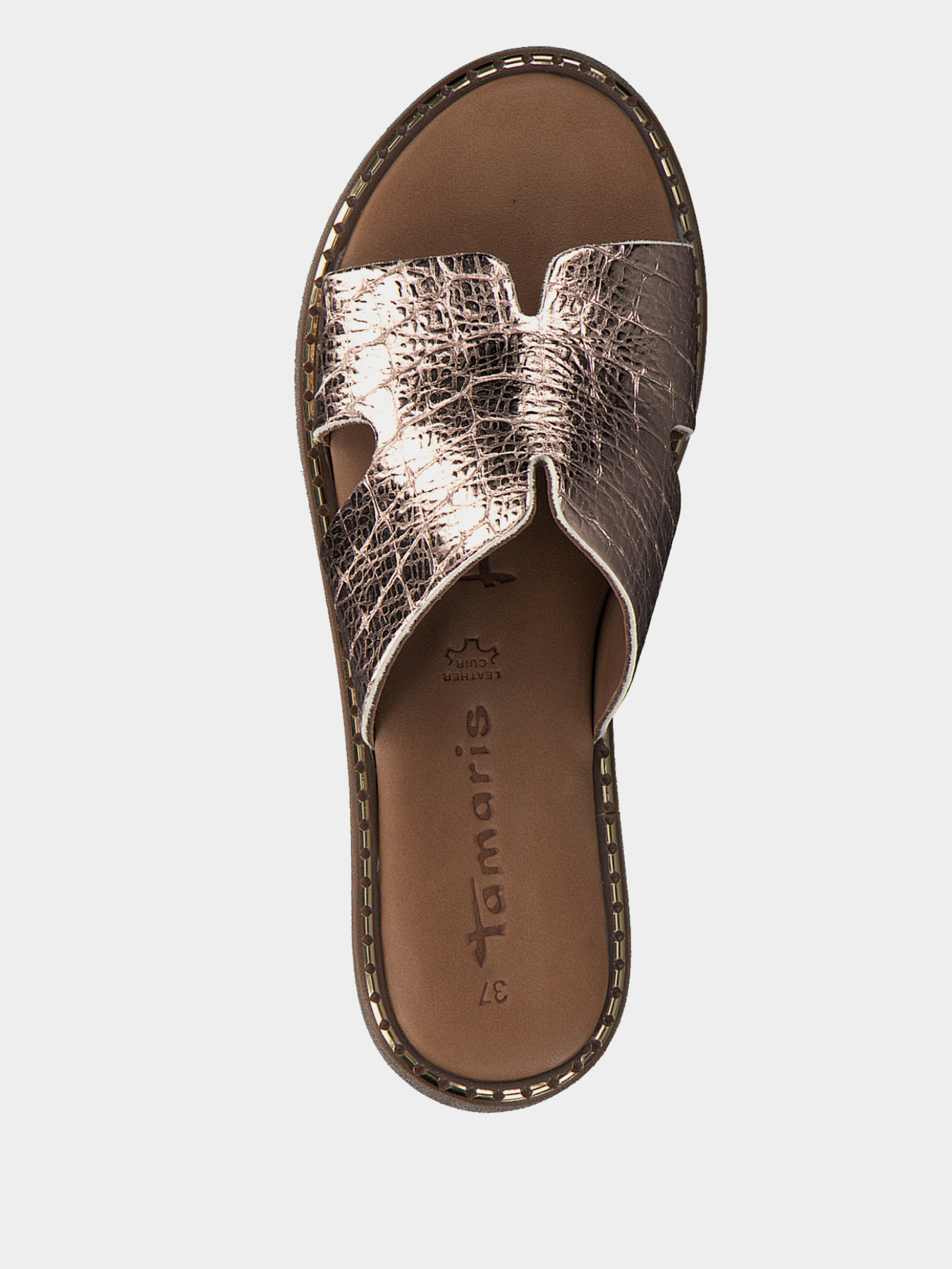 Шлепанцы Tamaris модель 1-1-27135-26 979 ROSE GOLD CROC Фото