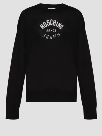 Жіночий чорний вовняний джемпер Moschino модель J0931.8700;3555 Жіночий чорний вовняний джемпер Moschino модель J0931.8700;3555 Фото