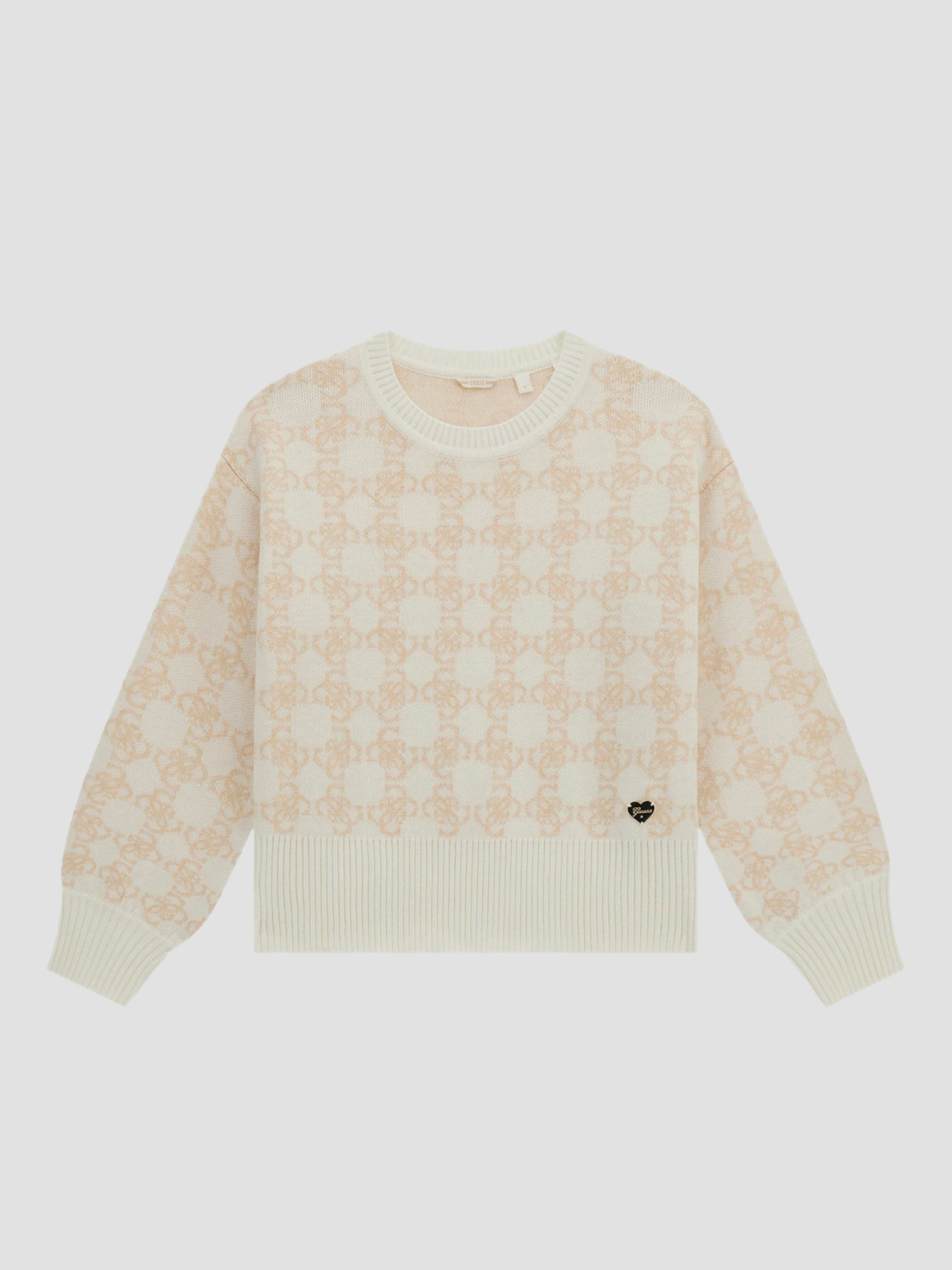 Дитячий білий джемпер з візерунком Guеss Kids модель J4BR04.Z3K10;P1EM Фото