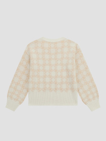 Дитячий білий джемпер з візерунком Guеss Kids модель J4BR04.Z3K10;P1EM Фото