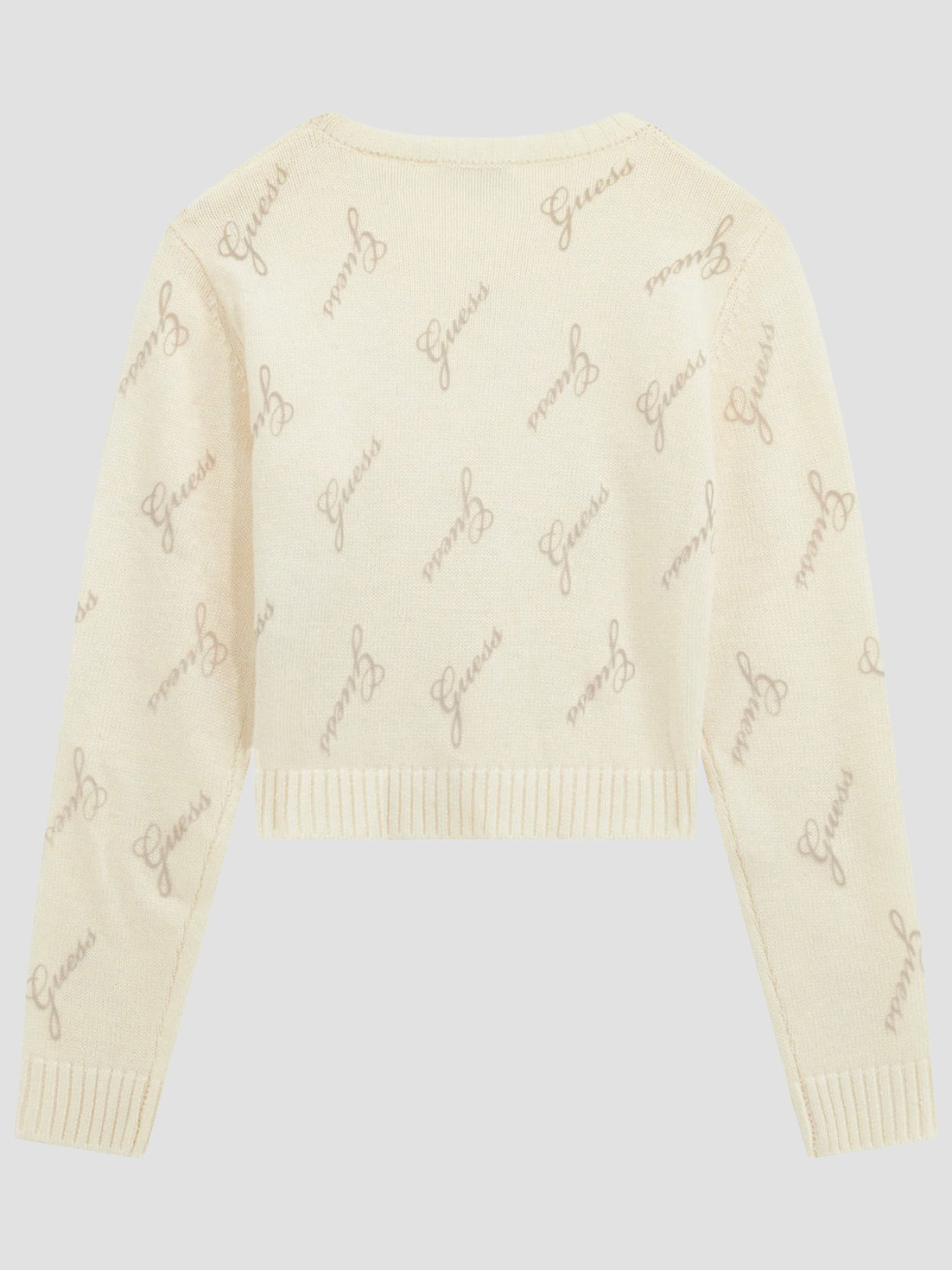 Детский белый джемпер с узором Guеss Kids модель J5BR28.Z0870;P08N Фото