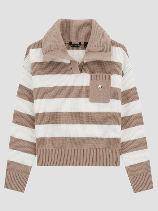 Дитяче бежеве поло у смужку Guеss Kids модель J5YR05.Z3FU0;S12G Фото