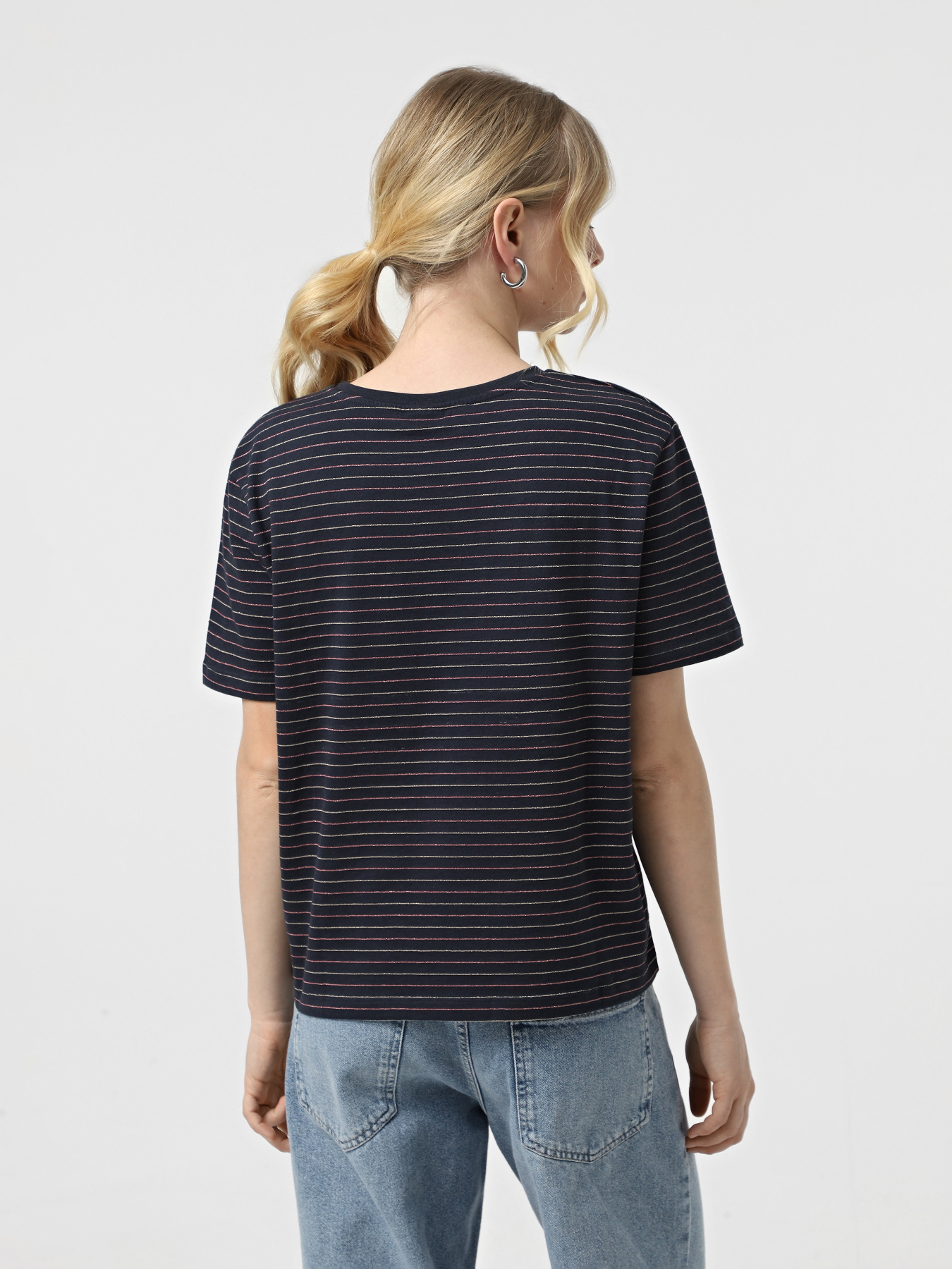 Футболка JDY модель 15339302_Total Eclipse LUREX STRIPE Фото