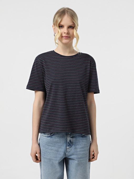 Футболка JDY модель 15339302_Total Eclipse LUREX STRIPE Фото