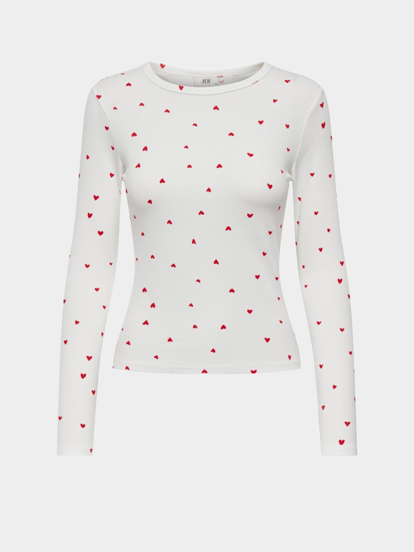 Лонгслив JDY модель 15336794_Cloud Dancer CHINESE RED H Фото