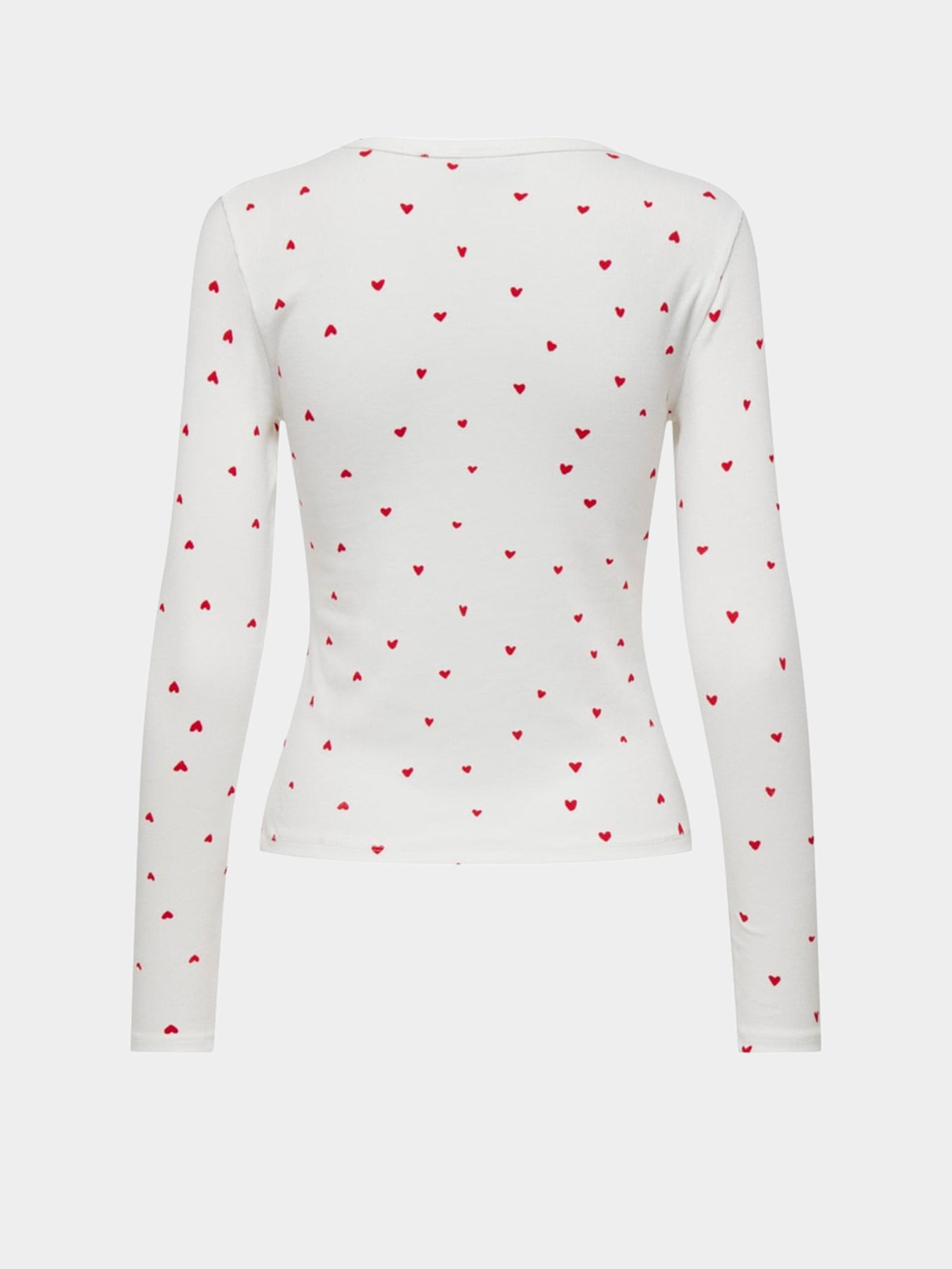 Лонгслив JDY модель 15336794_Cloud Dancer CHINESE RED H Фото