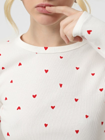 Лонгслив JDY модель 15336794_Cloud Dancer CHINESE RED H Фото