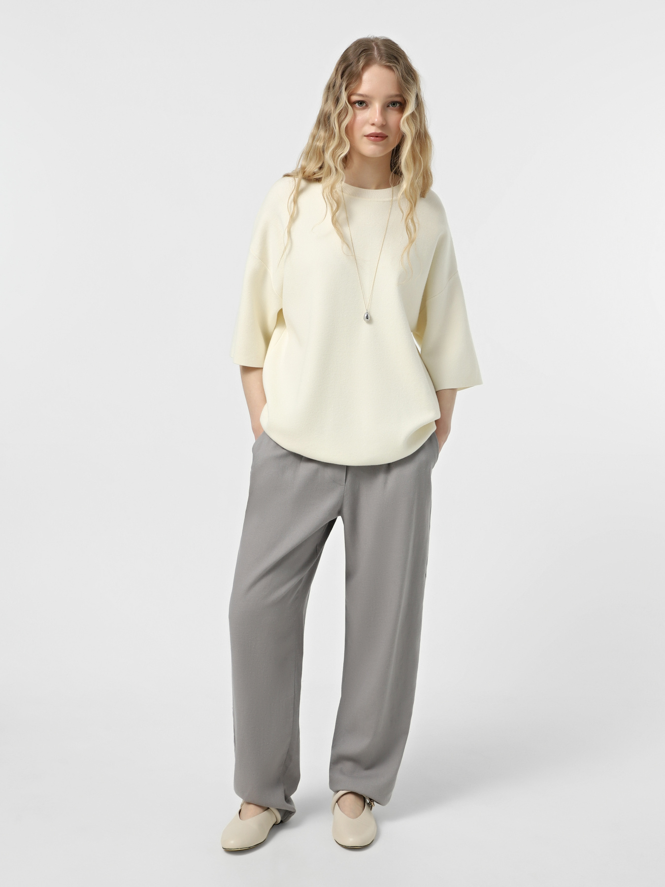 Брюки повседневные JDY модель 15338798_Wild Dove Фото