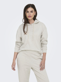 Худи и свитшоты JDY AMALFI LIFE L/S HOOD SWEAT модель 15356341_Oatmeal MELANGE Фото