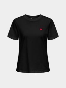 Футболка JDY модель 15298612_Black BITTERSWEET HEART Фото