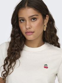 Футболка JDY модель 15298612_Cloud Dancer CHERRY Фото