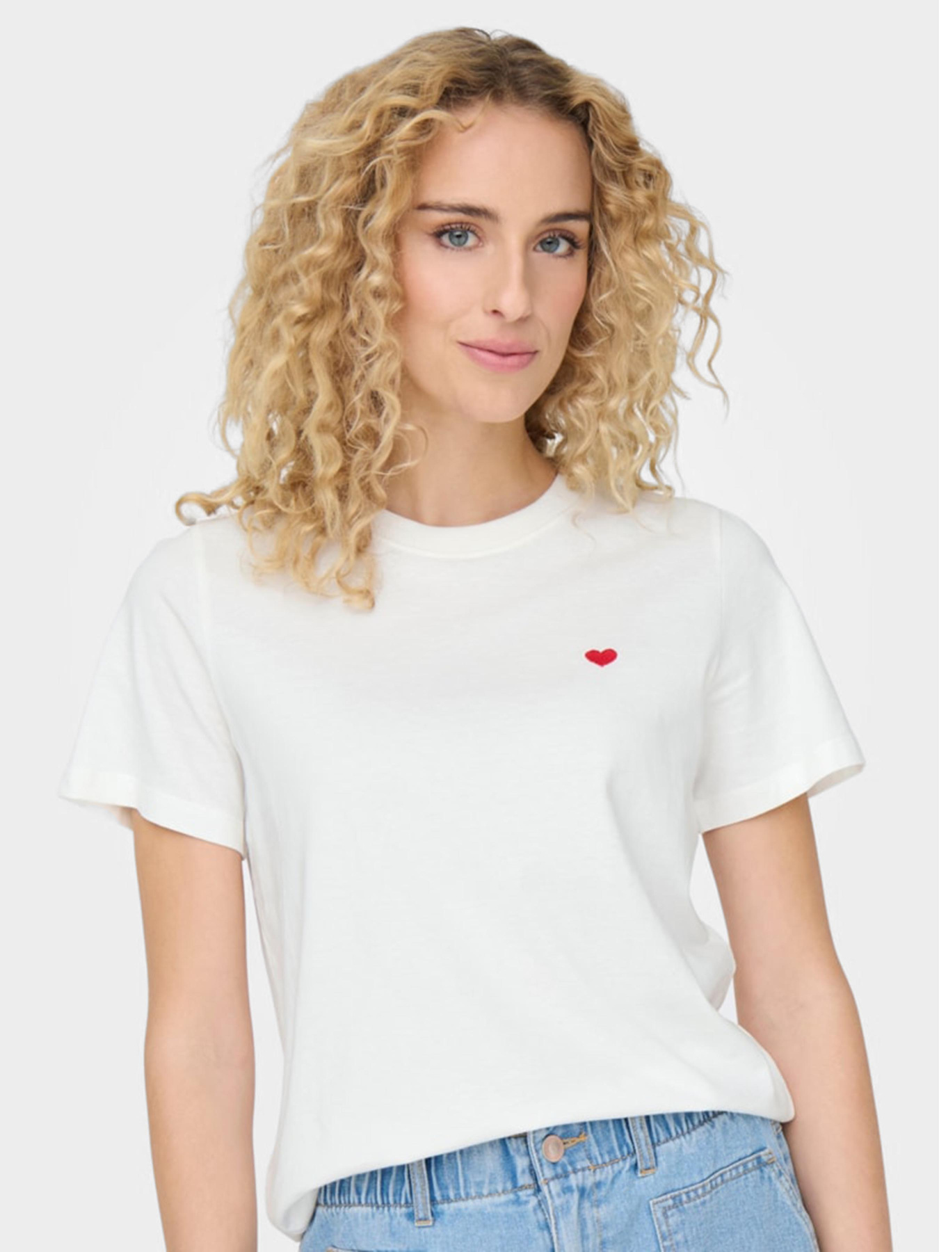 Футболка JDY модель 15298612_Cloud Dancer BITTERSWEET H Фото