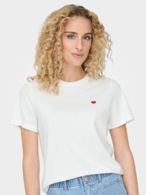 Футболка JDY модель 15298612_Cloud Dancer BITTERSWEET H Фото