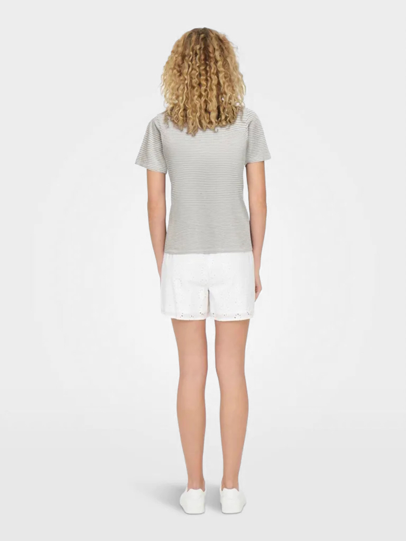 Футболка JDY модель 15298612_Cloud Dancer LGM Y/D STRIP Фото