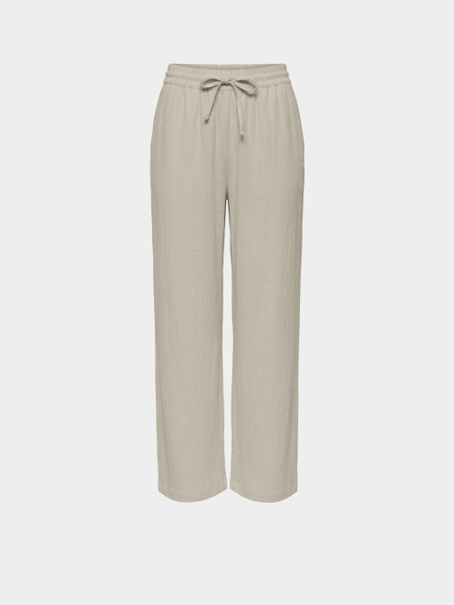 Штани JDY SAY HW LINEN WIDE PANT модель 15318361_Oatmeal MELANGE Фото