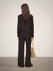 Штани JDY SAY HW LINEN WIDE PANT модель 15318361_Chocolate Torte Фото
