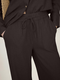 Штани JDY SAY HW LINEN WIDE PANT модель 15318361_Chocolate Torte Фото