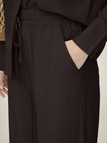 Штани JDY SAY HW LINEN WIDE PANT модель 15318361_Chocolate Torte Фото