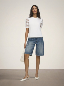 Шорты JDY LINA MW BERMUDA SHORTS DNM модель 15370643_Medium Blue Denim Фото