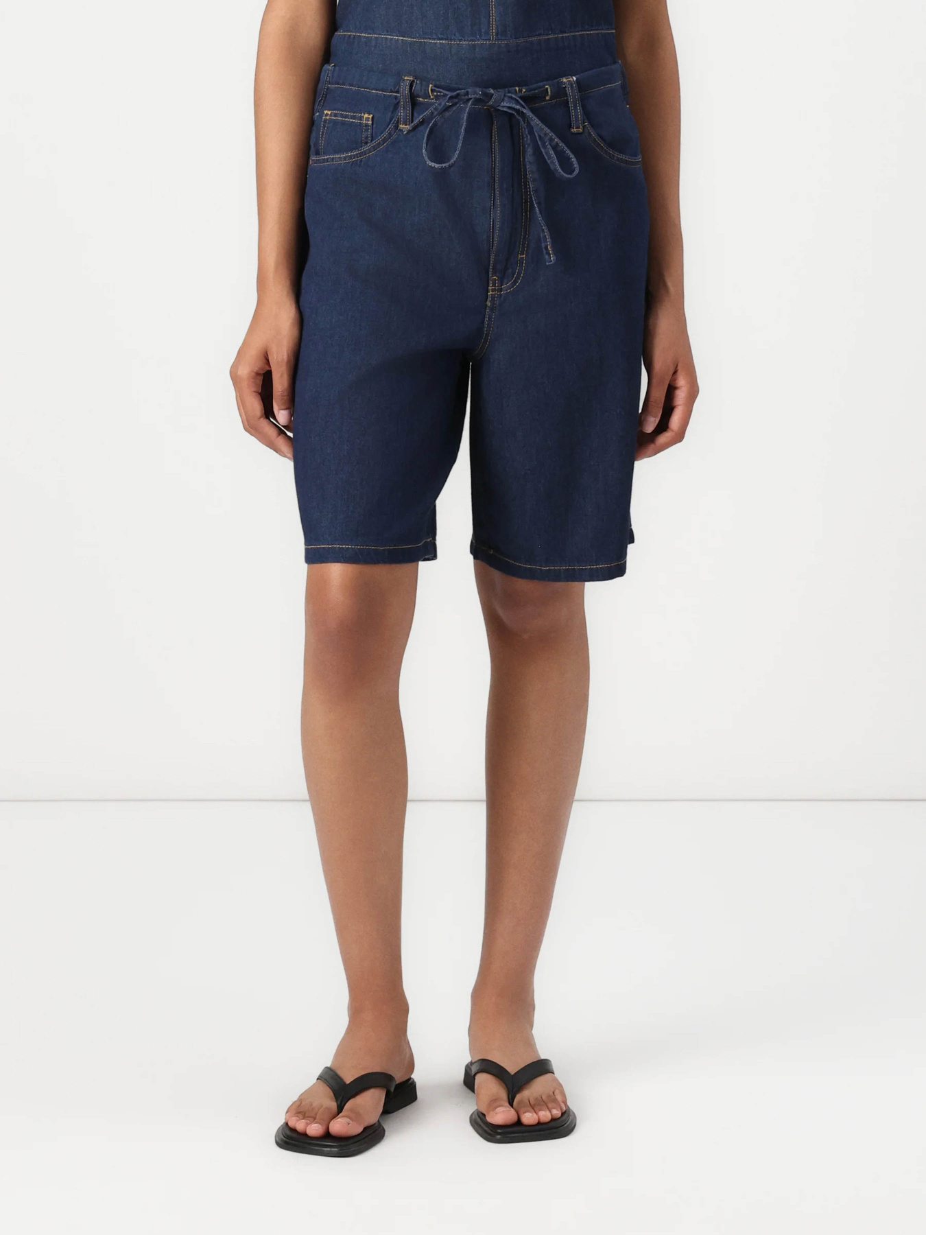 Шорты JDY BERN MW SHORTS DNM модель 15370542_Dark Blue Denim Фото