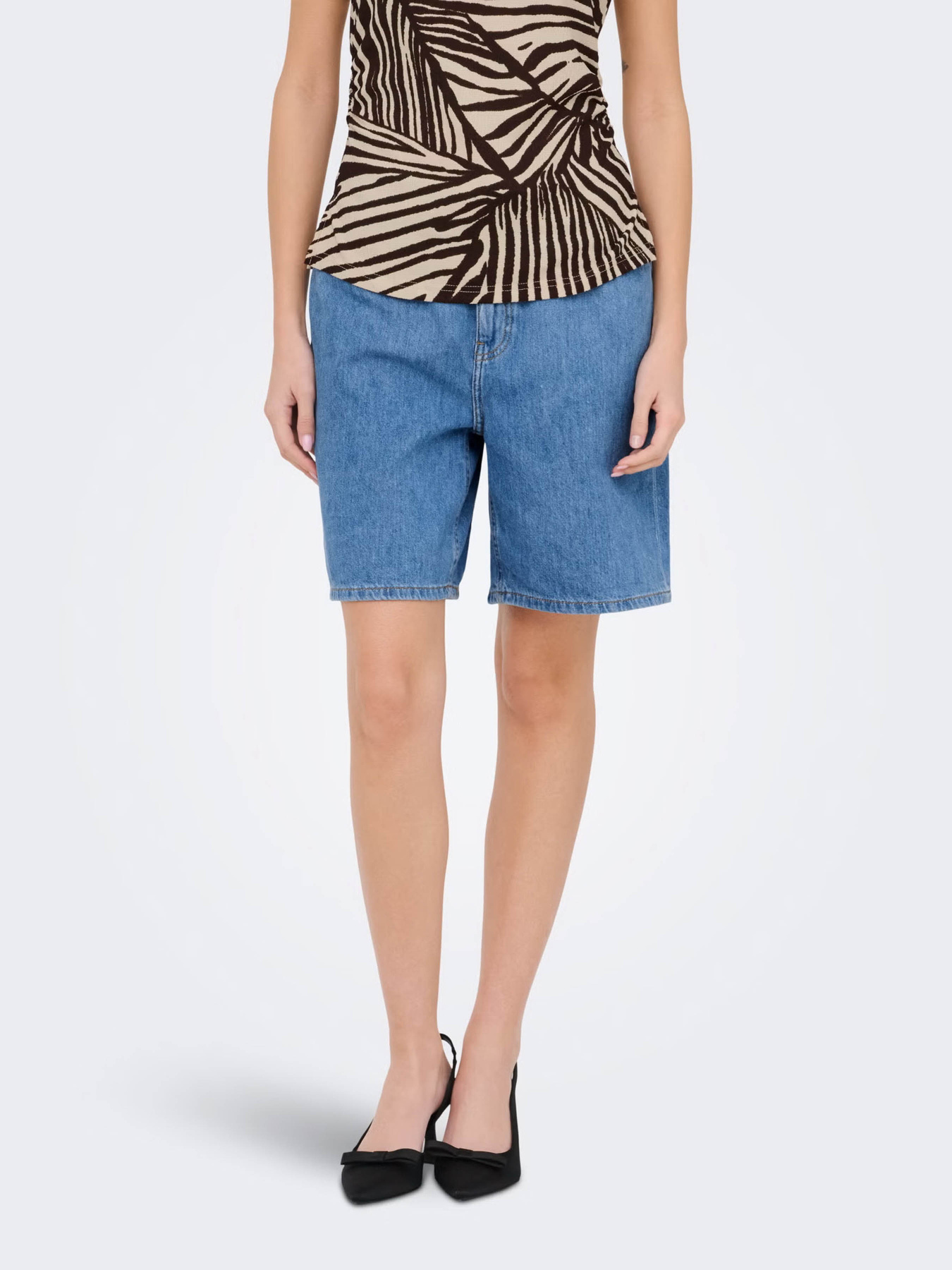 Шорты JDY BERN MW SHORTS DNM модель 15370542_Light Blue Denim Фото