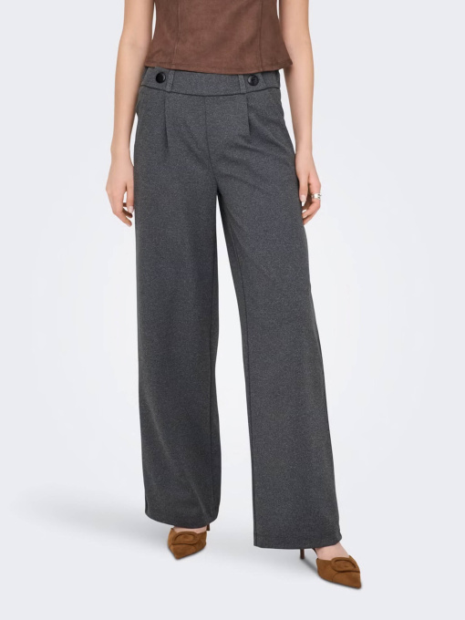 Брюки JDY GEGGO LIFE NEW LONG PANT модель 15208430_Medium Grey Melange BLACK Фото