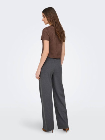 Брюки JDY GEGGO LIFE NEW LONG PANT модель 15208430_Medium Grey Melange BLACK Фото