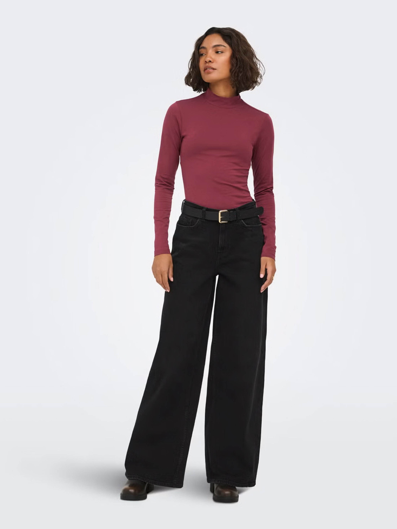 Свитры и кардиганы JDY AVA NEW TURTLENECK TOP модель 15211083_Windsor Wine Фото