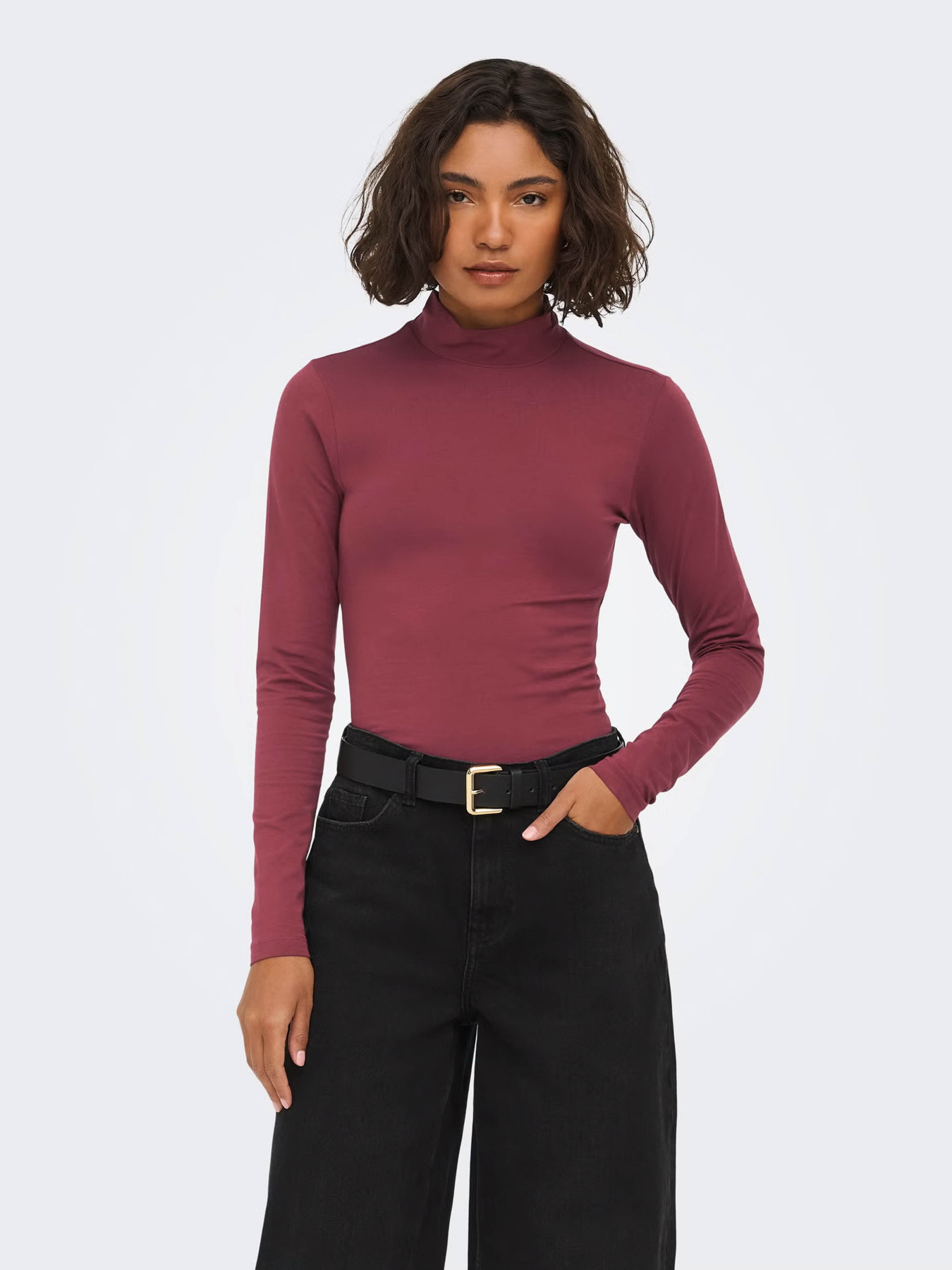 Свитры и кардиганы JDY AVA NEW TURTLENECK TOP модель 15211083_Windsor Wine Фото