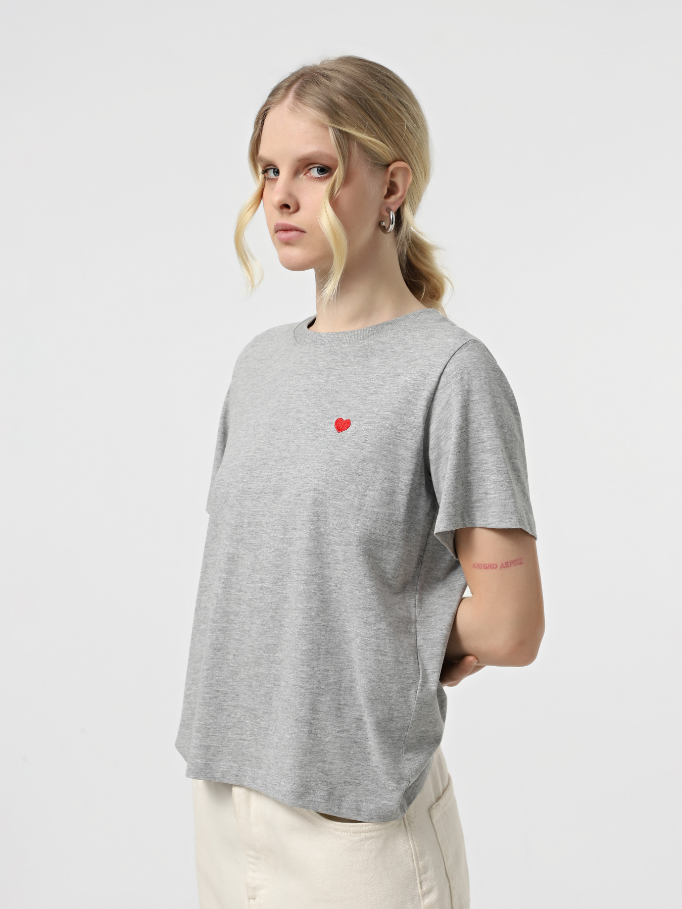 Футболка JDY модель 15298612_Light Grey Melange BITTERS Футболка JDY модель 15298612_Light Grey Melange BITTERS Фото