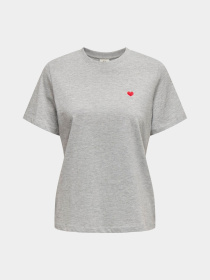 Футболка JDY модель 15298612_Light Grey Melange BITTERS Футболка JDY модель 15298612_Light Grey Melange BITTERS Фото