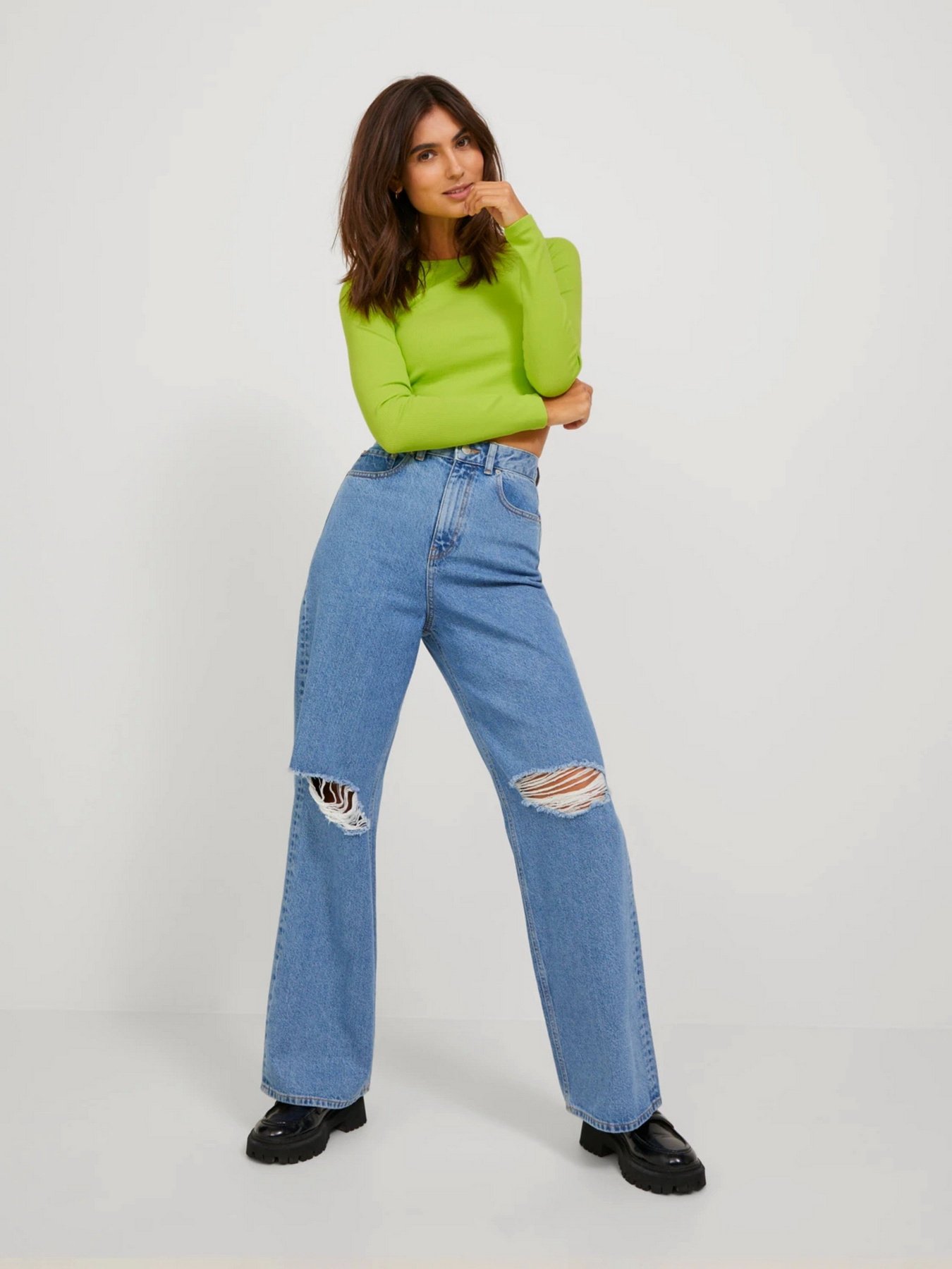 Лонгслів JJXX Jxfeline модель 12200402_Lime Punch Фото